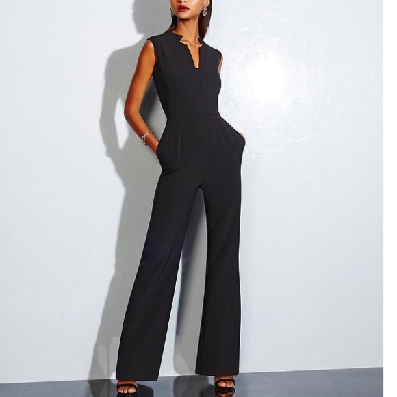 Tahari Pants - Tahari Notch Neck Jumpsuit